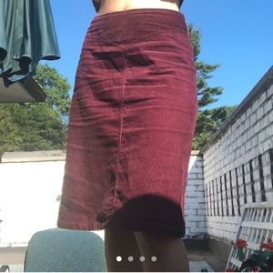 Corduroy skirt red